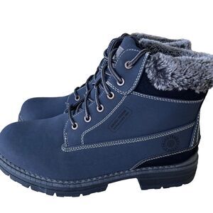 Cestfini Boots Anjou Femme Women's Sz 9 NEW Navy Black Winter Water Resistant